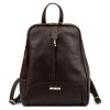 MiaMore 2001 DOLLARO barna női bőr hátizsák 26 x 33 x 12 cm