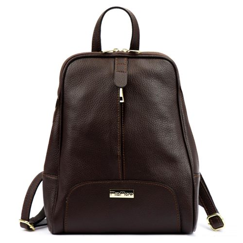MiaMore 2001 DOLLARO barna női bőr hátizsák 26 x 33 x 12 cm