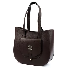 Gregorio 1729 D barna női bőr shopper 36 x 32 x 12 cm