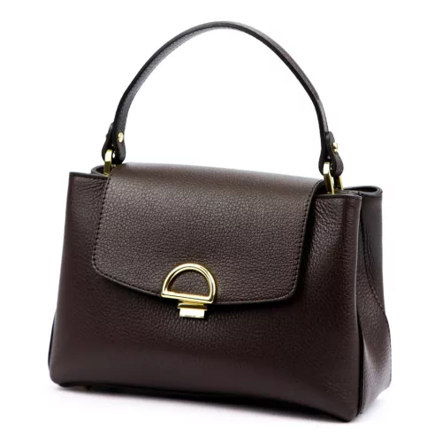 Luka 24-036 DOLLARO női barna bőr kézitáska 26 x 17 x 10 cm