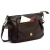 VS 041 női, barna bőr válltáska 30 x 21 x 9 cm