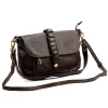 VS 041 női, barna bőr válltáska 30 x 21 x 9 cm