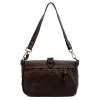 VS 041 női, barna bőr válltáska 30 x 21 x 9 cm