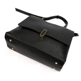   Luka 23-004 fekete női bőr kézitáska, válltáska 31.5 x 24 x 13 cm