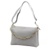 Luka 23-007 szürke bőr kézitáska, válltáska 24 x 16 x 9 cm