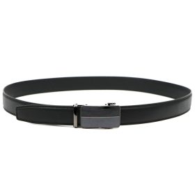   Nordee BA002 férfi fekete automata bőr öv, alkalmi viselet 125 x 3.5 cm
