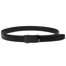   Nordee BA003 férfi fekete automata csatos bőr öltöny öv 120 x 3.5 cm