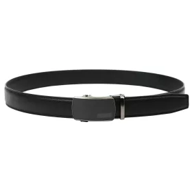   Nordee BA005 férfi fekete automata bőr alkalmi öv 120 x 3,5 cm