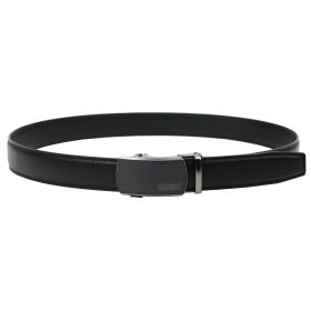   Nordee BA005 férfi fekete automata bőr alkalmi öv 130 x 3,5 cm