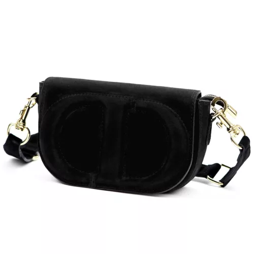 Luka 25-053 fekete női bőr oldaltáska 24 x 14 x 8 cm