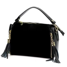   Luka 25-059 fekete női bőr kézitáska, válltáska 29 x 17 x 13 cm
