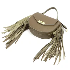   Luka 25-065 taupe női bőr kézitáska, válltáska 20 x 15 x 8 cm