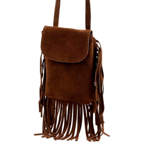 Luka 25-048 konyak női bőr mobiltartó, válltáska 16 x 21 x 5 cm