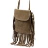Luka 25-048 drapp női bőr mobiltartó, válltáska 16 x 21 x 5 cm