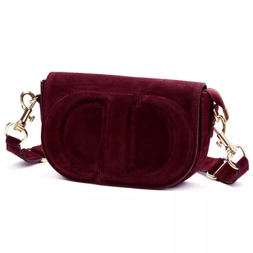 Luka 25-053 bordó női bőr oldaltáska 24 x 14 x 8 cm