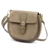 Luka 25-045 taupe női bőr válltáska 19.5 x 18 x 10 cm