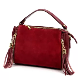   Luka 25-059 bordó női bőr kézitáska, válltáska 29 x 17 x 13 cm