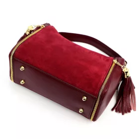   Luka 25-059 bordó női bőr kézitáska, válltáska 29 x 17 x 13 cm