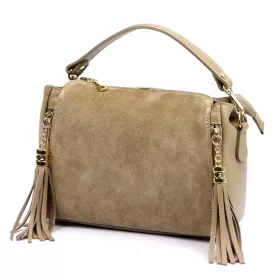   Luka 25-059 drapp női bőr kézitáska, válltáska 29 x 17 x 13 cm