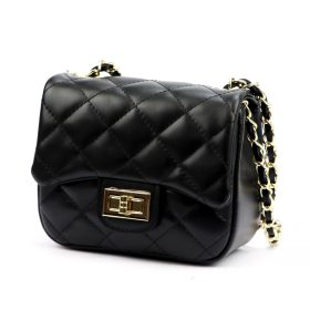 Luka 25-066 fekete női bőr válltáska 17 x 14.5 x 10 cm