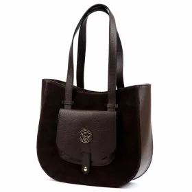 Gregorio 1729 barna  női bőr shopper 36 x 32 x 12 cm