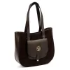 Gregorio 1729 barna  női bőr shopper 36 x 32 x 12 cm