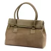 Luka 24-095 MN női taupe bőr kézitáska 37 x 25 x 15 cm