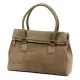 Luka 24-095 MN női taupe bőr kézitáska 37 x 25 x 15 cm