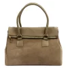 Luka 24-095 MN női taupe bőr kézitáska 37 x 25 x 15 cm