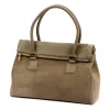 Luka 24-095 MN női taupe bőr kézitáska 37 x 25 x 15 cm