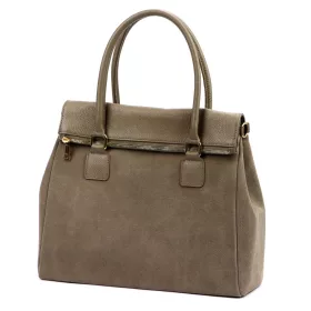   Luka 24-095 taupe női bőr kézitáska, válltáska 37 x 31 x 15 cm