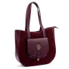 Gregorio 1729 bordó női bőr shopper 36 x 32 x 12 cm