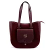 Gregorio 1729 bordó női bőr shopper 36 x 32 x 12 cm