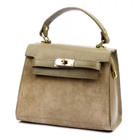   Luka 19-17-02 taupe női bőr kézitáska, oldaltáska 23 x 19 x 13 cm
