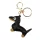 Florence BRE-DOG-2 fekete női bőr kulcstartó 8.5 x 5.5 x 1 cm