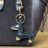 Florence BRE-DOG-2 fekete női bőr kulcstartó 8.5 x 5.5 x 1 cm
