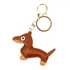   Florence BRE-DOG-2 barna női bőr kulcstartó 8.5 x 5.5 x 1 cm