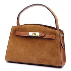 Luka 24-086 camel női bőr kézitáska 25.5 x 18 x 11 cm