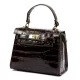 Luka 19-17 MN CROCO barna női bőr kézitáska, válltáska 23 x 19 x 12 cm