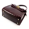 Luka 19-17 MN CROCO bordó női bőr kézitáska, válltáska 23 x 19 x 12 cm