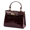 Luka 19-17 MN CROCO bordó női bőr kézitáska, válltáska 23 x 19 x 12 cm