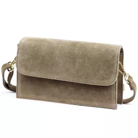 Luka 25-070 taupe női bőr válltáska 19.5 x 12 x 7 cm