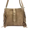 Luka 25-071 női, taupe bőr oldaltáska 25 x 24 x 8 cm