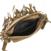 Luka 25-074 női, taupe velúr bőr válltáska, oldaltáska 24 x 23 x 6 cm