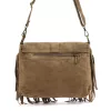 Luka 25-074 női, taupe velúr bőr válltáska, oldaltáska 24 x 23 x 6 cm