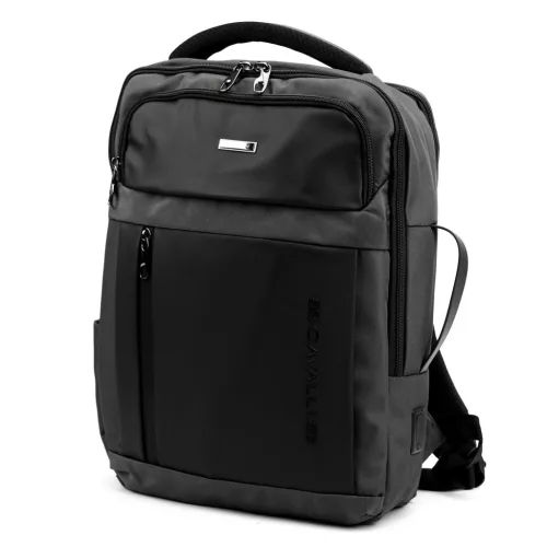 B.Cavalli BC1283 uniszex szürke hátizsák, laptop tartóval 15,6" 33 x 44 x 14 cm