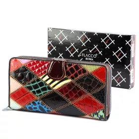   FLACCO 61015 mintás női bőr pénztárca 19.5 x 11.5 x 3.8 cm 