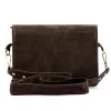 Luka 24-071 D INSTAGRAMKA sötétbarna női velúr bőr oldaltáska 24.5 x 18 x 6 cm