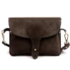 Luka 24-071 D INSTAGRAMKA sötétbarna női velúr bőr oldaltáska 24.5 x 18 x 6 cm