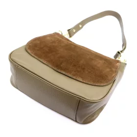 Luka 25-076 taupe női bőr válltáska 30 x 26 x 13 cm